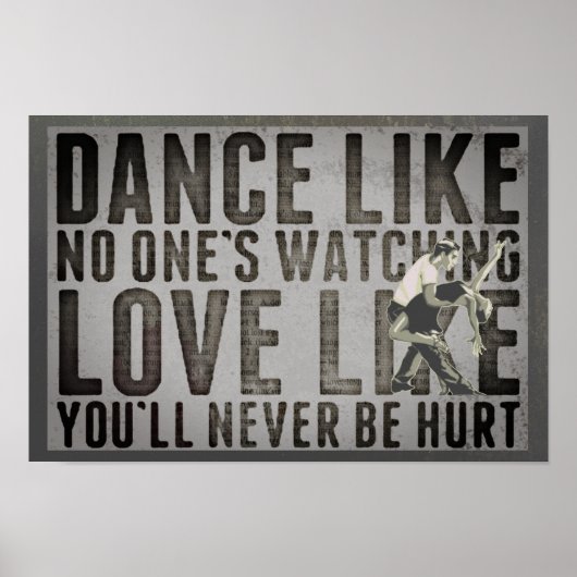 Motivierend Dancing Couple Slogan Poster (Vorne)