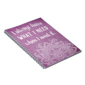 Motivierend Dankesblatt für Inspiration Notizblock (Rechte Seite)