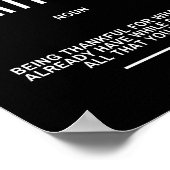 Motivierend Dankeschön Poster (Ecke)