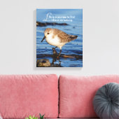 Motivierend "Das Leben ist eine Reise" Sanderling Leinwanddruck (Insitu (Wohnzimmer))