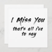 motivierend, dass ich dir Sprichwort vermisse Einladung (Vorne/Hinten)