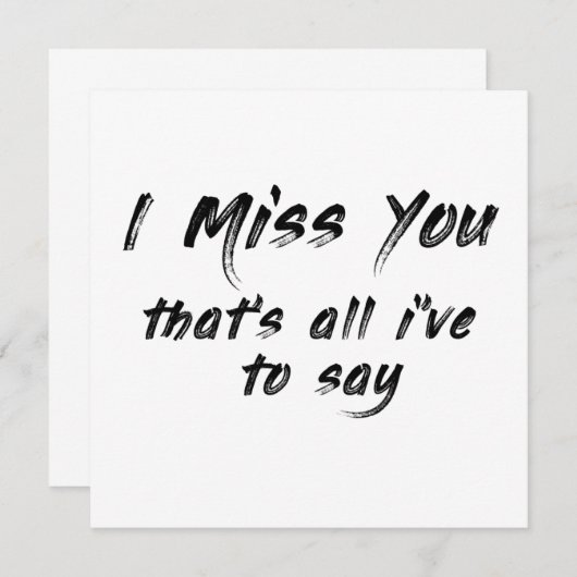 motivierend, dass ich dir Sprichwort vermisse Einladung (Vorne/Hinten)