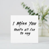 motivierend, dass ich dir Sprichwort vermisse Einladung (Stehend Vorderseite)