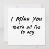 motivierend, dass ich dir Sprichwort vermisse Einladung (Vorderseite)