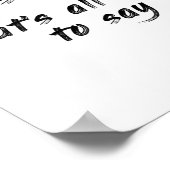 motivierend, dass ich dir Sprichwort vermisse Poster (Ecke)