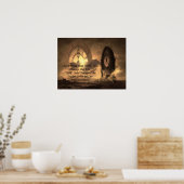 Motivierend denken Sie nicht, dass sich die "Zeit" Poster (Küche)