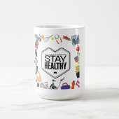 motivierend Design bleibe Kaffeetasse (Mittel)