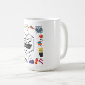 motivierend Design bleibe Kaffeetasse (VorderseiteRechts)