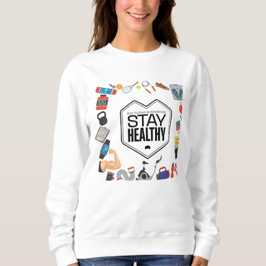 motivierend Design bleibe Sweatshirt (Vorderseite)