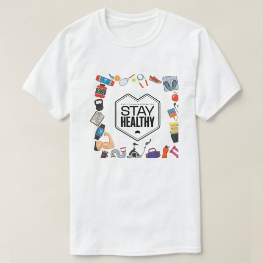 motivierend Design bleibe T-Shirt (Design vorne)