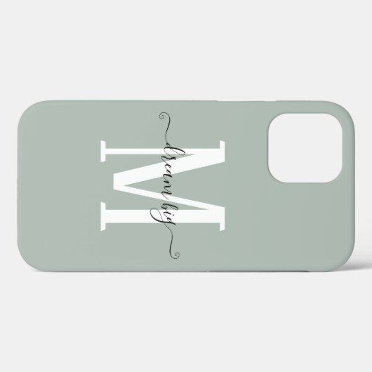 Motivierend Dream Big Monogram Initial Sage Case-Mate iPhone Hülle (Rückseite (Horizontal))
