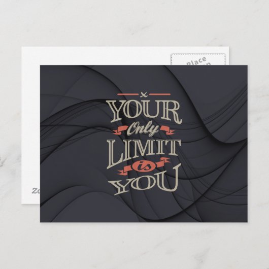 Motivierend - Du begrenzst nur dich. Postkarte (Vorne/Hinten)