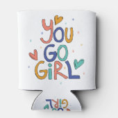 Motivierend ein Cooles Mädchen Wandern Dosenkühler (Rückseite)