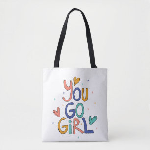 Motivierend ein Cooles Mädchen Wandern Tasche