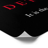 Motivierend Entschlossenheit Schwarz/Weiß Poster (Ecke)