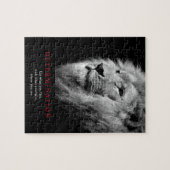 Motivierend Entschlossenheit Schwarz/Weiß Puzzle (Horizontal)