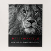 Motivierend Entschlossenheit Schwarz/Weiß Puzzle (Vertikal)