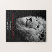 Motivierend Entschlossenheit Schwarz/Weiß Puzzle (Horizontal)