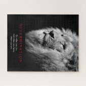 Motivierend Entschlossenheit Schwarz/Weiß Puzzle (Horizontal)