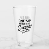 Motivierend Erfolgsquote schwarz Glas (Vorderseite)