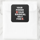 Motivierend Erfolgsquoten Quadratischer Aufkleber (Tasche)