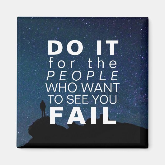 Motivierend Erfolgsstars für inspirierendes Zitat Magnet (Vorne)