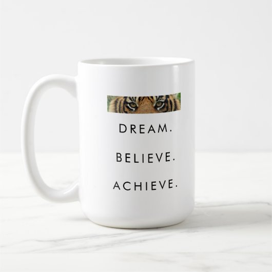 Motivierend Erfolgstraum glauben erreichen Kaffeetasse (Links)