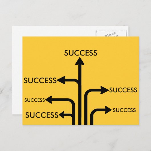 Motivierend Erfolgsziel der Postkarte (Vorne/Hinten)