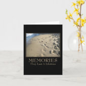 Motivierend: Erinnerungen dauern eine Lebenszeit Karte (Gelbe Blume)