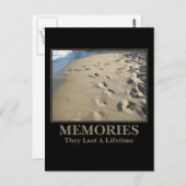 Motivierend: Erinnerungen verlängern das Leben Postkarte (Vorne/Hinten)