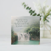 Motivierend Ermutigende Schrift mit Wasserfall Karte (Stehend Vorderseite)