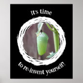 Motivierend Es ist Zeit, sich neu zu erfinden! Poster (Vorne)