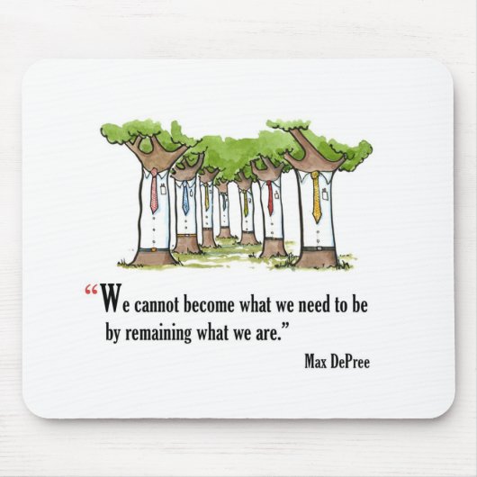 Motivierend Examen von Max DePree - Mousepad (Vorne)