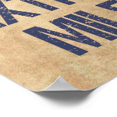 Motivierend Extra Mile Zitat Poster (Ecke)