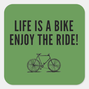 Motivierend Fahren Quadratischer Aufkleber