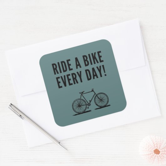 Motivierend Fahren Quadratischer Aufkleber (Umschlag)