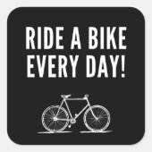 Motivierend Fahren Quadratischer Aufkleber (Vorderseite)