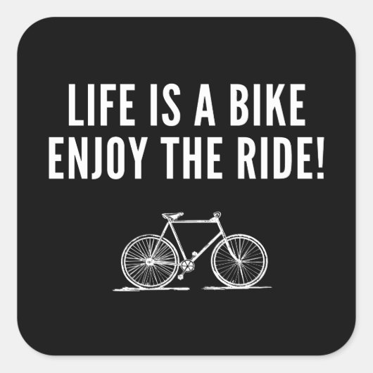 Motivierend Fahren Quadratischer Aufkleber (Vorderseite)