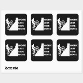 Motivierend Fahren Quadratischer Aufkleber (Blatt)