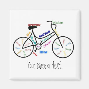 Motivierend Fahrrad, Fahrrad, fahrend, Sport, Magnet