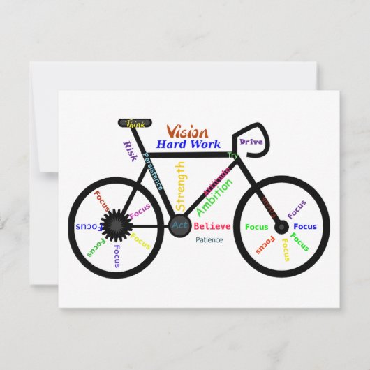 Motivierend Fahrrad, Fahrrad, Fahrrad, Sport, Hobb Karte (Vorderseite)