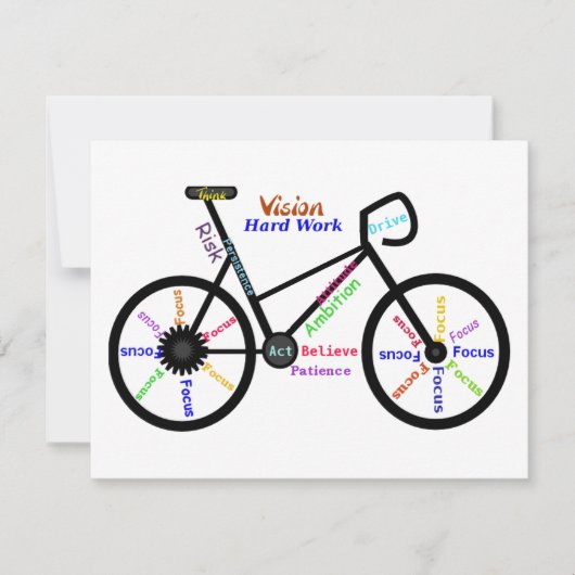Motivierend Fahrrad, Fahrrad, Fahrrad, Sport, Hobb Karte (Vorderseite)
