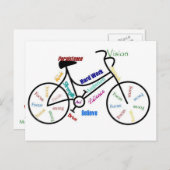 Motivierend Fahrrad, Fahrrad, Fahrrad, Sport, Hobb Postkarte (Vorne/Hinten)