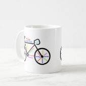 Motivierend Fahrrad, Fahrrad, Sport Kaffeetasse (Vorderseite Links)