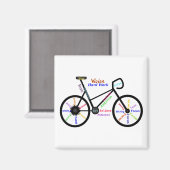 Motivierend Fahrrad, Fahrrad, Sport Magnet (Vorderseite/Rückseite)