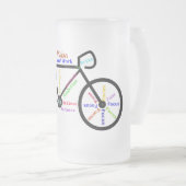 Motivierend Fahrrad, Fahrrad, Sport Mattglas Bierglas (VorderseiteRechts)