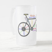 Motivierend Fahrrad, Fahrrad, Sport Mattglas Bierglas (Vorderseite Links)