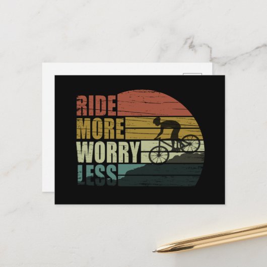 Motivierend Fahrradkurse Feiertagspostkarte (Vorderseite/Rückseite Beispiel)