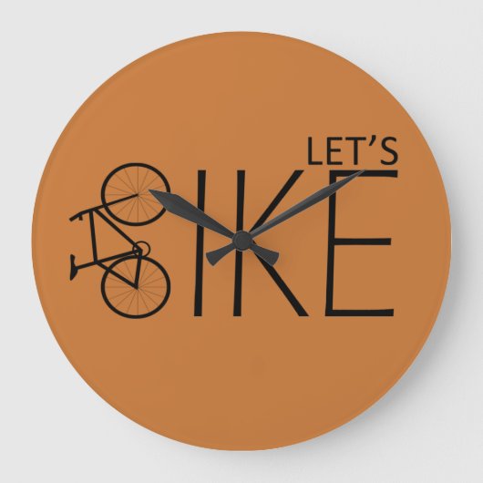 Motivierend Fahrradkurse Große Wanduhr (Vorderseite)