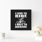 Motivierend Fahrradkurse Quadratische Wanduhr (Zuhause)